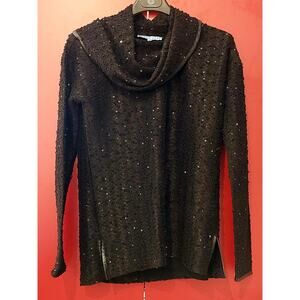 Antonio Melani Black Sequin Sweater, Long Sleeve, Size XS, NWT
